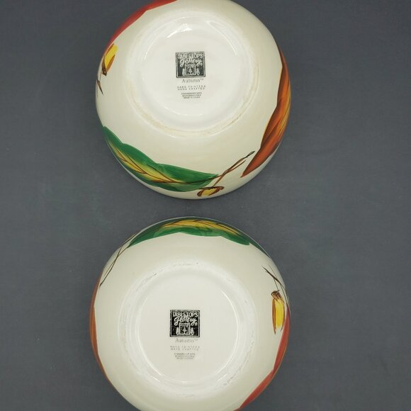 Tabletops Unlimited Autumn Soup Cereal Bowls Tabletops Gallery Fall Leaves Bowls - Picture 4 of 9